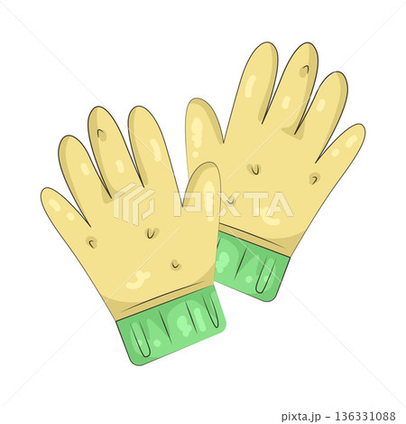 Illustration of gardening gloves Illustration of gardening gloves 136331088