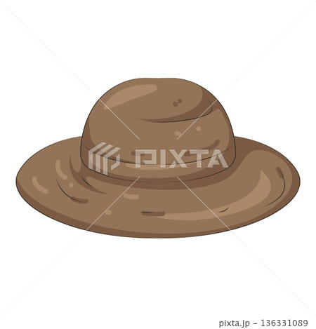 Illustration of gardening hat 136331089