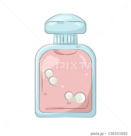 Illustration of Floral scented perfume 136331092