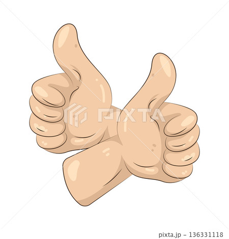 Illustration of thumbs up Illustration of thumbs up 136331118