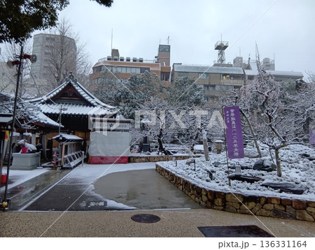 雪の降った朝の湯島天満宮 雪の降った朝の湯島天満宮 136331164