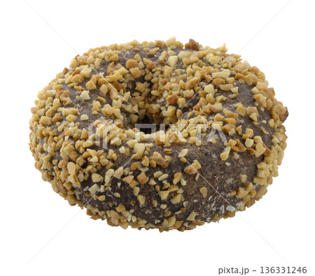 chocolate donut isolated on a white background 136331246