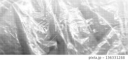 Halftone wrinkled cellophane effect overlay. Dotted crumpled plastic texture. Grainy comic gritty paper wallpaper. Bitmap rough creased film background. Vector creasy surface in cartoon pop art style Halftone wrinkled cellophane effect overlay. Dotted crumpled plastic texture. Grainy comic gritty paper wallpaper. Bitmap rough creased film background. Vector creasy surface in cartoon pop art style 136331288