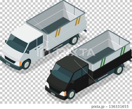 Small garbage pickup truck illustration Small garbage pickup truck illustration 136331655