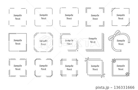 シンプルで汎用性の高いコーナー飾りセット 136331666
