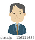 50代から70代ぐらいの男性のイラスト優しい雰囲気	 136331684