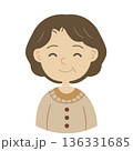 50代から70代ぐらいの女性のイラスト優しい雰囲気 136331685