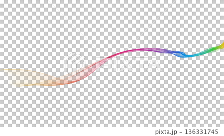 彩色波浪背景線白色背景背景用於演示等。 136331745