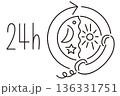 24時間受付中のイメージイラスト 136331751