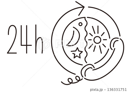 24時間受付中のイメージイラスト 136331751