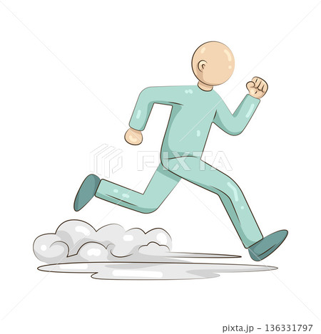 Illustration of running man Illustration of running man 136331797
