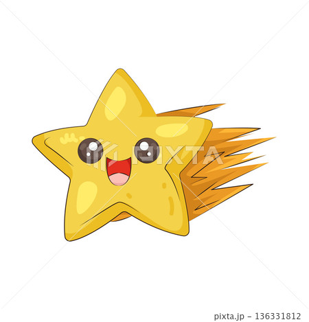 Illustration of happy star 136331812
