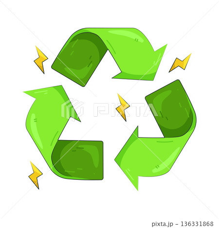 Illustration of recycle symbol Illustration of recycle symbol 136331868