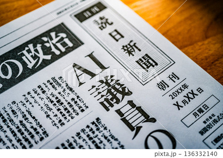 AI議員と政治記事 （イメージです） 136332140