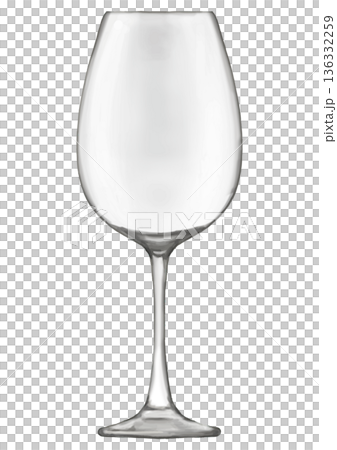 逼真的葡萄酒杯插圖 136332259