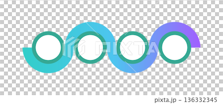 無需文字即可直觀展現流程和過程的圓形流程圖 136332345