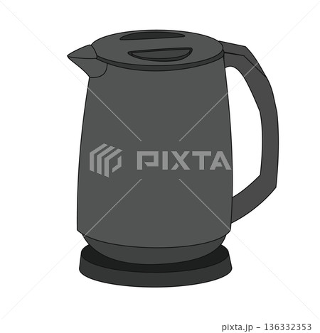 シンプルな電気ケトルのイラスト シンプルな電気ケトルのイラスト 136332353