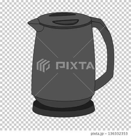 シンプルな電気ケトルのイラスト シンプルな電気ケトルのイラスト 136332353