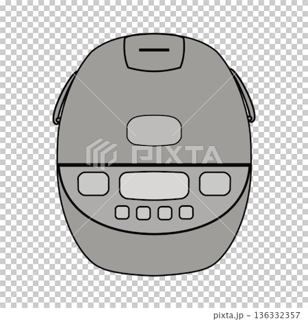 シンプルな炊飯器のイラスト 136332357