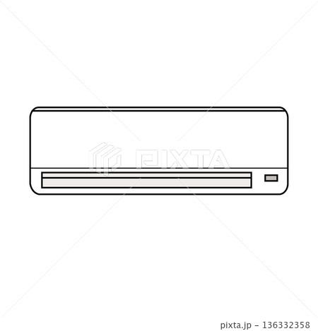 シンプルなエアコンのイラスト シンプルなエアコンのイラスト 136332358