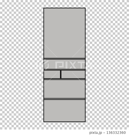 シンプルな冷蔵庫のイラスト 136332360
