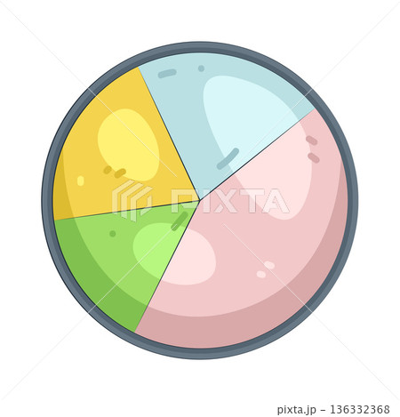 Illustration of pie chart Illustration of pie chart 136332368