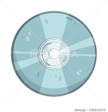 Illustration of compact disc Illustration of compact disc 136332378