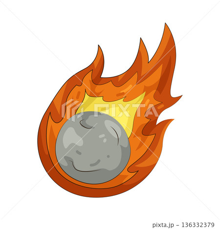 Illustration of fireball Illustration of fireball 136332379