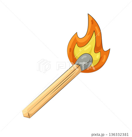 Illustration of matchstick  136332381