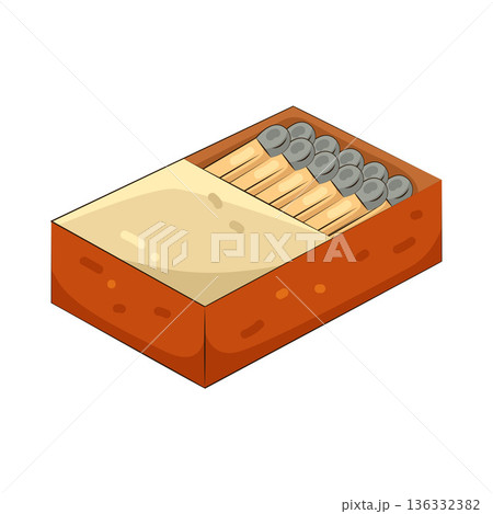 Illustration of matchstick Illustration of matchstick 136332382
