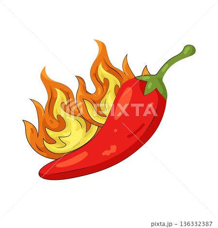 Illustration of Chili fire 136332387