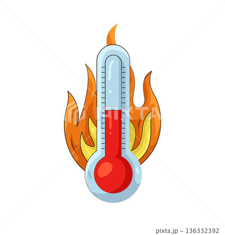 Illustration of High temperature 136332392