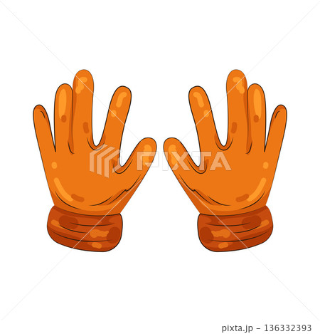 Illustration of Firefighter gloves 136332393