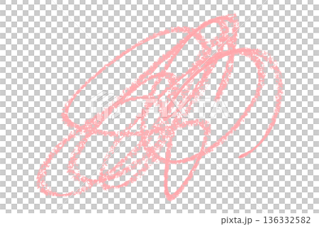 pink pencil strokes isolated on transparent background 136332582