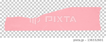 pink crumpled torn tape isolated on transparent background. pink crumpled torn tape isolated on transparent background. 136332601