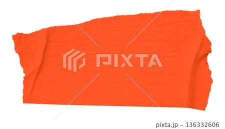 red crumpled torn tape isolated on transparent background. red crumpled torn tape isolated on transparent background. 136332606