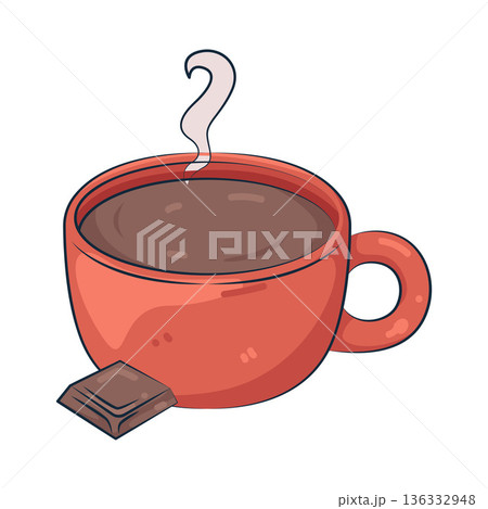 Illustration of hot chocolate Illustration of hot chocolate 136332948
