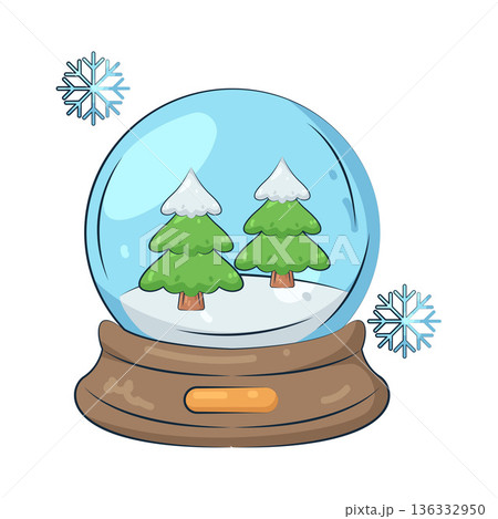 Illustration of snow globe Illustration of snow globe 136332950
