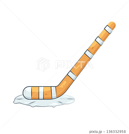 Illustration of ice hockey stick Illustration of ice hockey stick 136332958