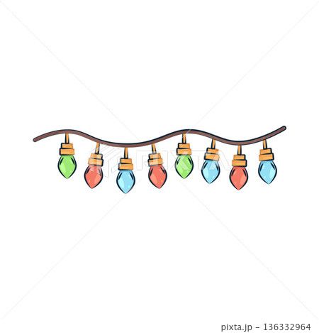 Illustration of string light Illustration of string light 136332964