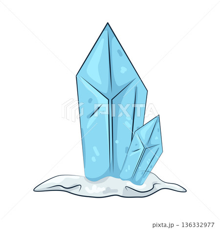 Illustration of ice crystal Illustration of ice crystal 136332977