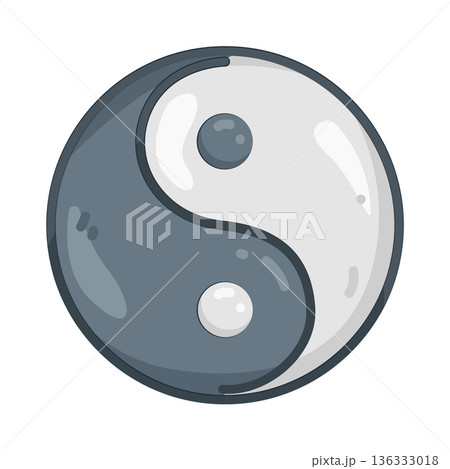 Illustration of Yin yang 136333018