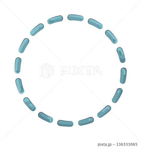 Illustration of dashed line circle 136333065