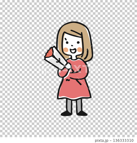 【母親節】手捧鮮花的女孩② 【母親節】手捧鮮花的女孩② 136333310