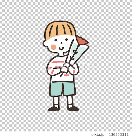 【母親節】男孩手捧花①-1 136333311