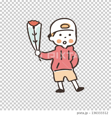 【母親節】手捧花的男孩②-1 【母親節】手捧花的男孩②-1 136333312