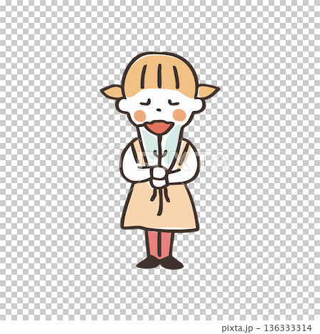 【母親節】手捧鮮花的女孩①-1 【母親節】手捧鮮花的女孩①-1 136333314