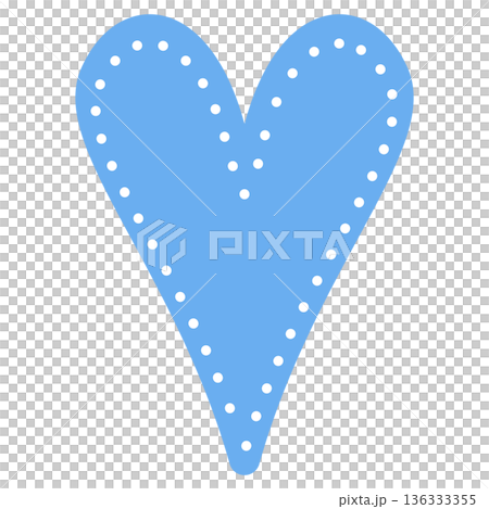 Blue and light blue heart-shaped material | Pop, dots, no lines 136333355