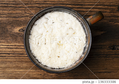 Fermented Milk or Homemade Yogurt 136333386