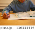 辞書を使って勉強する小学生 136333416